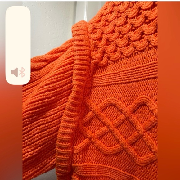 Oversized Thick Bat Wing Sleeves Cable
Knit Sweater Medium Orange - Picture 8 of 13